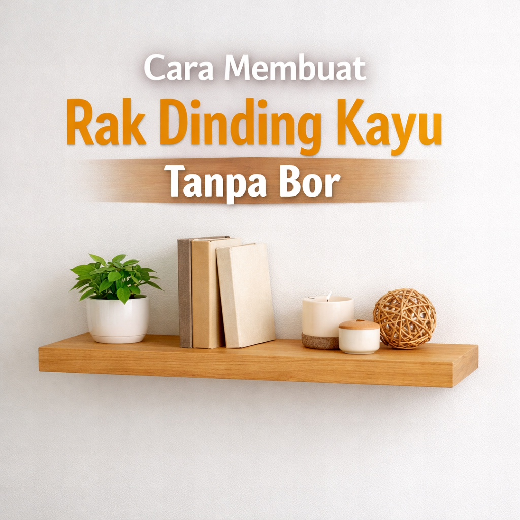 Cara Membuat Rak Dinding Kayu Tanpa Bor